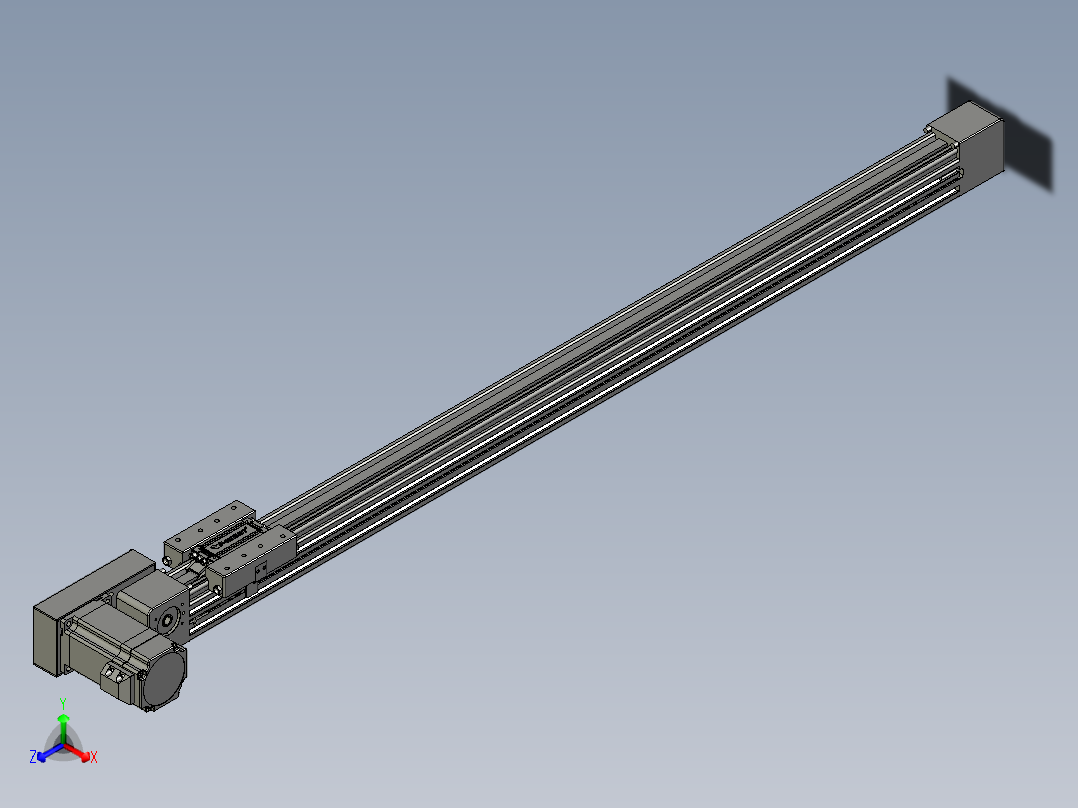 威洛博直线电机模组EB4-L40-S800-BR-57-MS3主视图