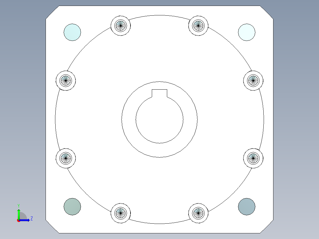 直齿孔PLF120-L1-LC 22-110-145-M8.stp左视图