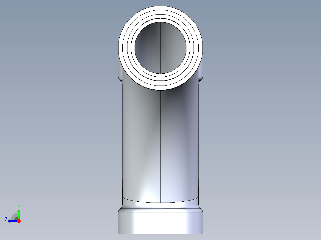 船舶管路系统S10_SeaDrainPLUS_LongTurnReducingTee-SxSxS_37E273035_4in Sea Drain Plus - Long Turn Reducing Tee - SxSxS右视图