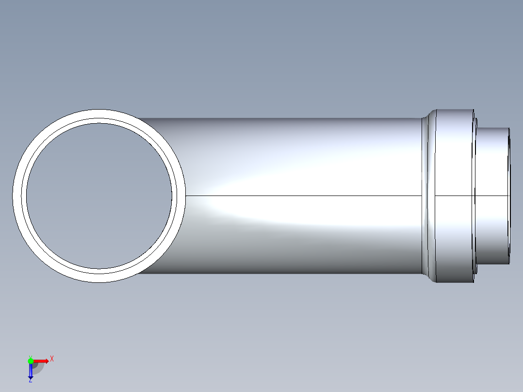 船舶管路系统S10_SeaDrainPLUS_LongTurnReducingTee-SxSxS_37E273035_4in Sea Drain Plus - Long Turn Reducing Tee - SxSxS俯视图