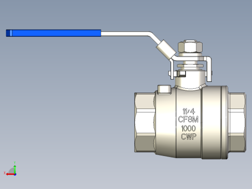 管道手动球阀-水管开关阀-手动阀门手动不锈钢内螺纹球阀DN32后视缩略图