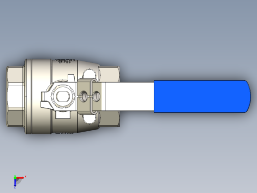 管道手动球阀-水管开关阀-手动阀门手动不锈钢内螺纹球阀DN32俯视缩略图