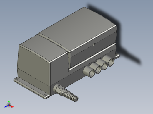 上银线性制动器STEP_LAK2B-1正等轴测缩略图