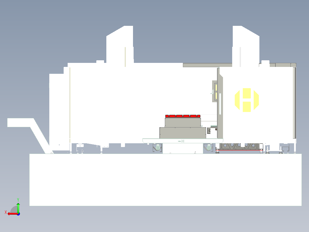 HDW2010双面镗铣床后视图