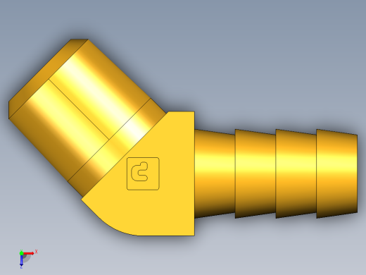 倒齿式工业管接头Hose Barb 45Deg Elbow to Male Pipe 139HB-6-4俯视缩略图