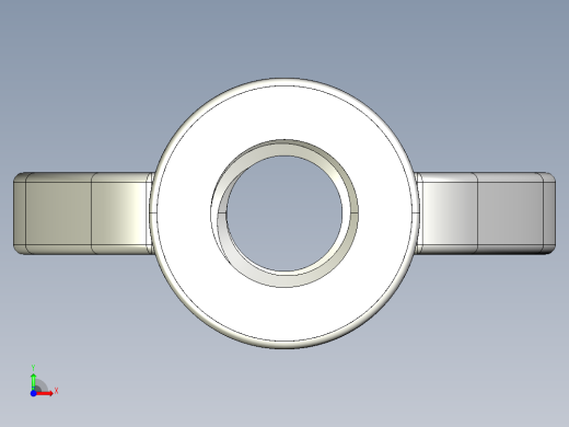 WING NUT 3-8in-16 Thread size 11-16in Base Diameter.IGS前视缩略图