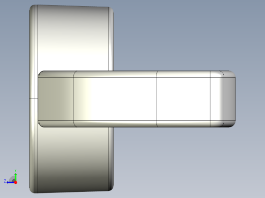 WING NUT 3-8in-16 Thread size 11-16in Base Diameter.IGS右视缩略图