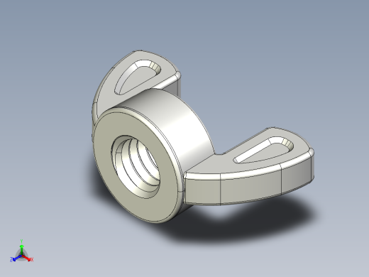 WING NUT 3-8in-16 Thread size 11-16in Base Diameter.IGS正等轴测缩略图