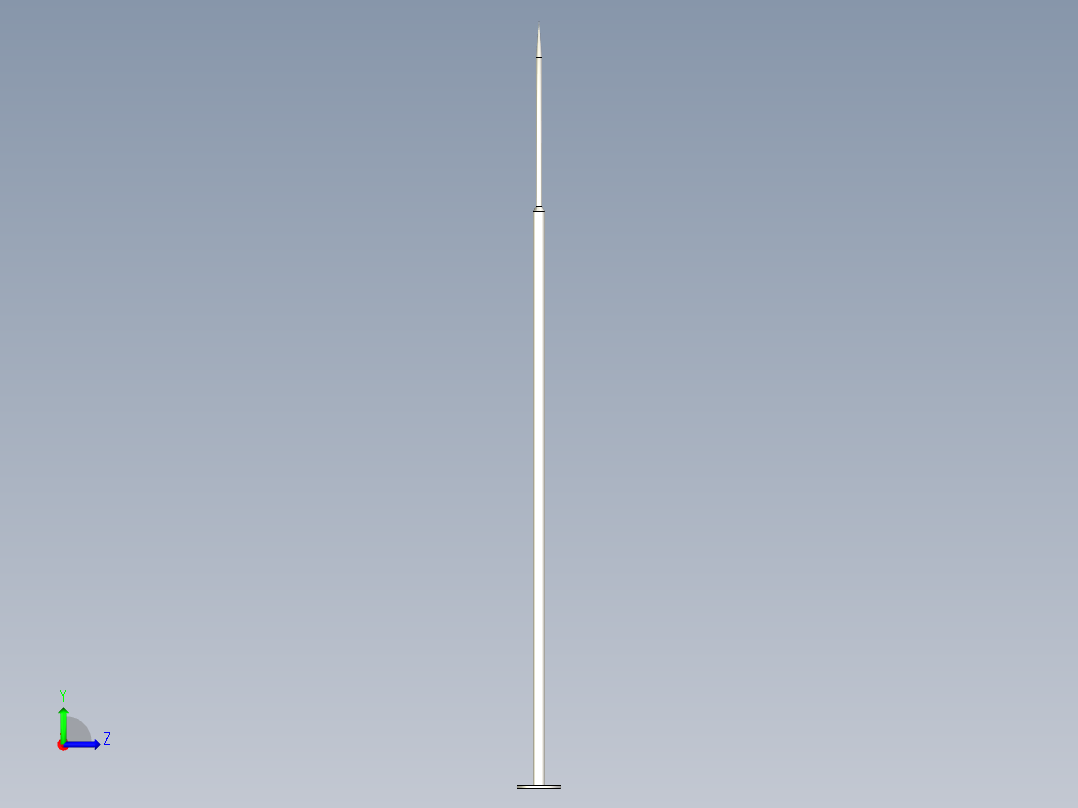 塔顶避雷针左视图