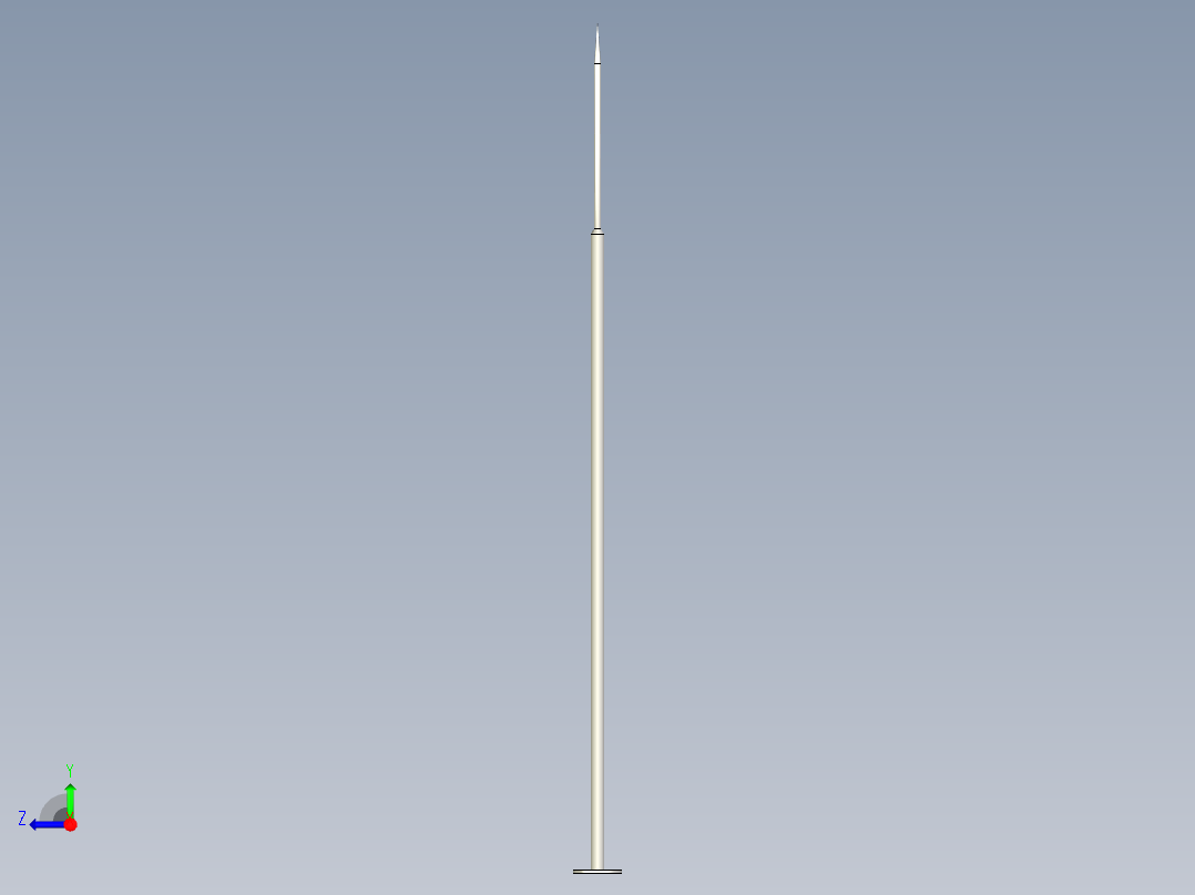 塔顶避雷针右视图