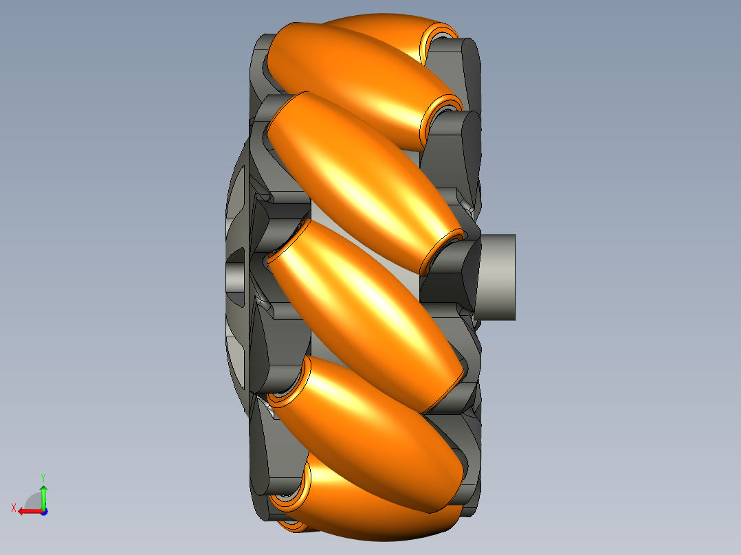 Y1997-麦克纳姆轮60mm后视图