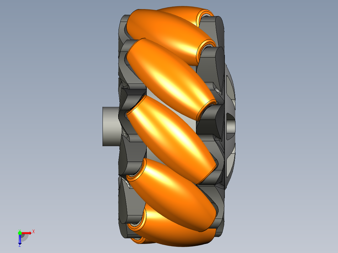 Y1997-麦克纳姆轮60mm俯视图