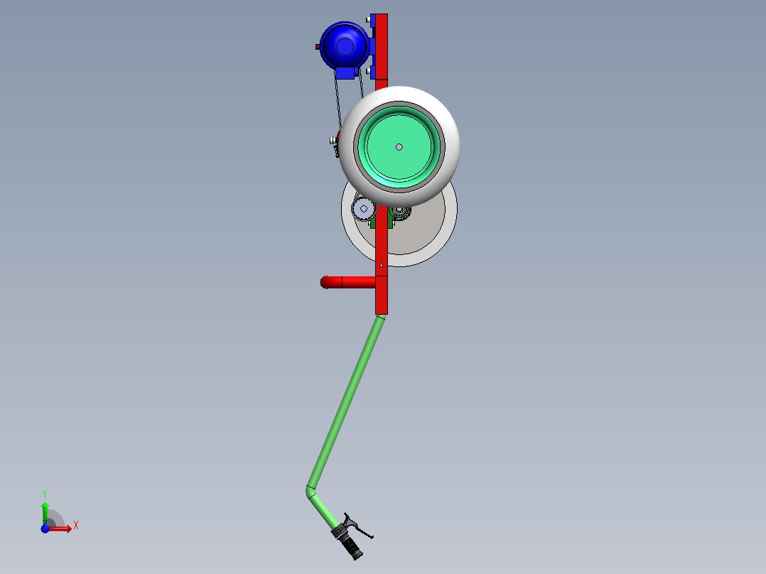 沙漠草方格压栽机前视图