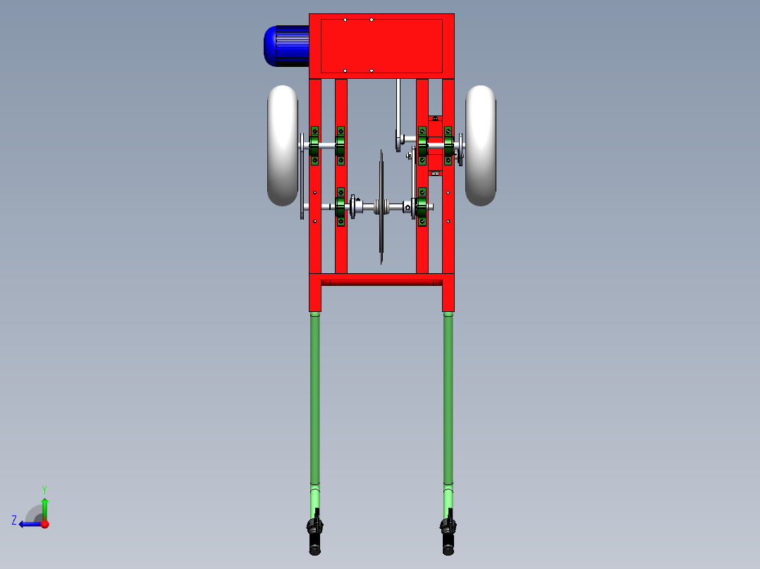 沙漠草方格压栽机右视图