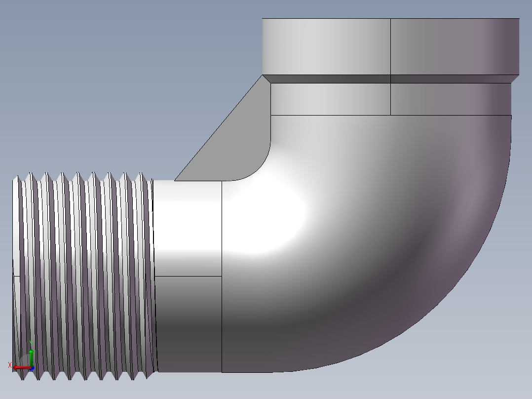 弯头-等径内外丝 DN20后视图