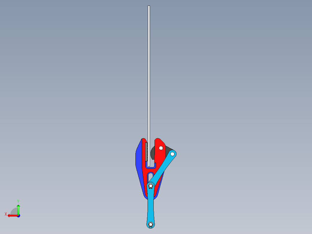 械夹具进行垂直金属板后视图