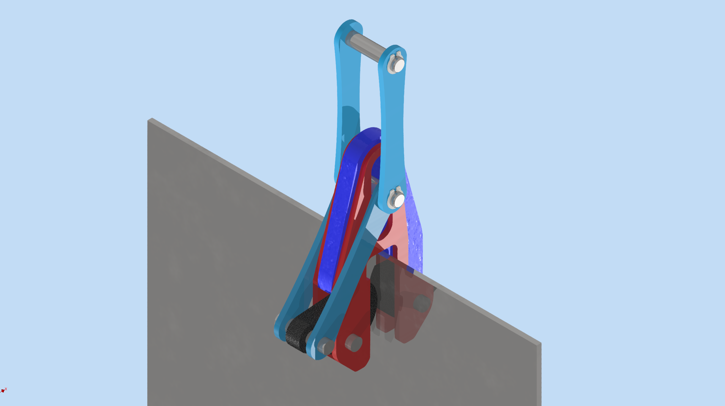 械夹具进行垂直金属板