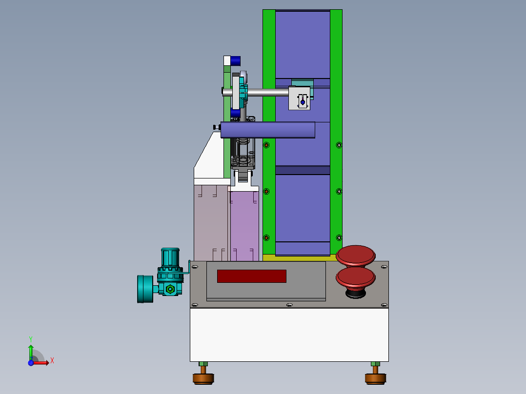密码门锁翻盖疲劳测试sw17可编辑前视图