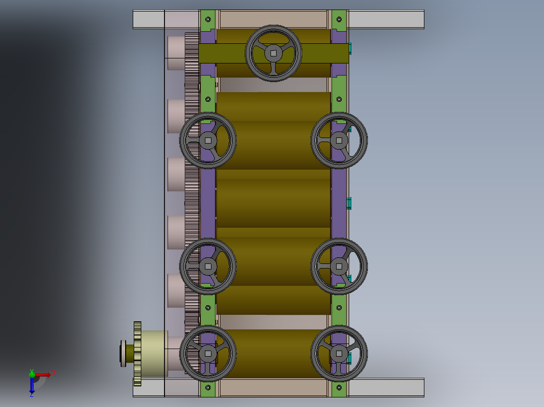 开卷校平部件俯视图