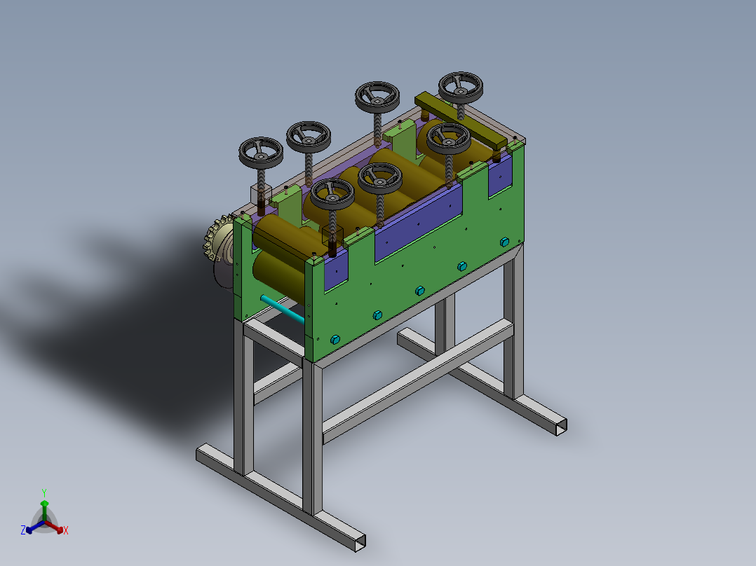 开卷校平部件正等轴测图