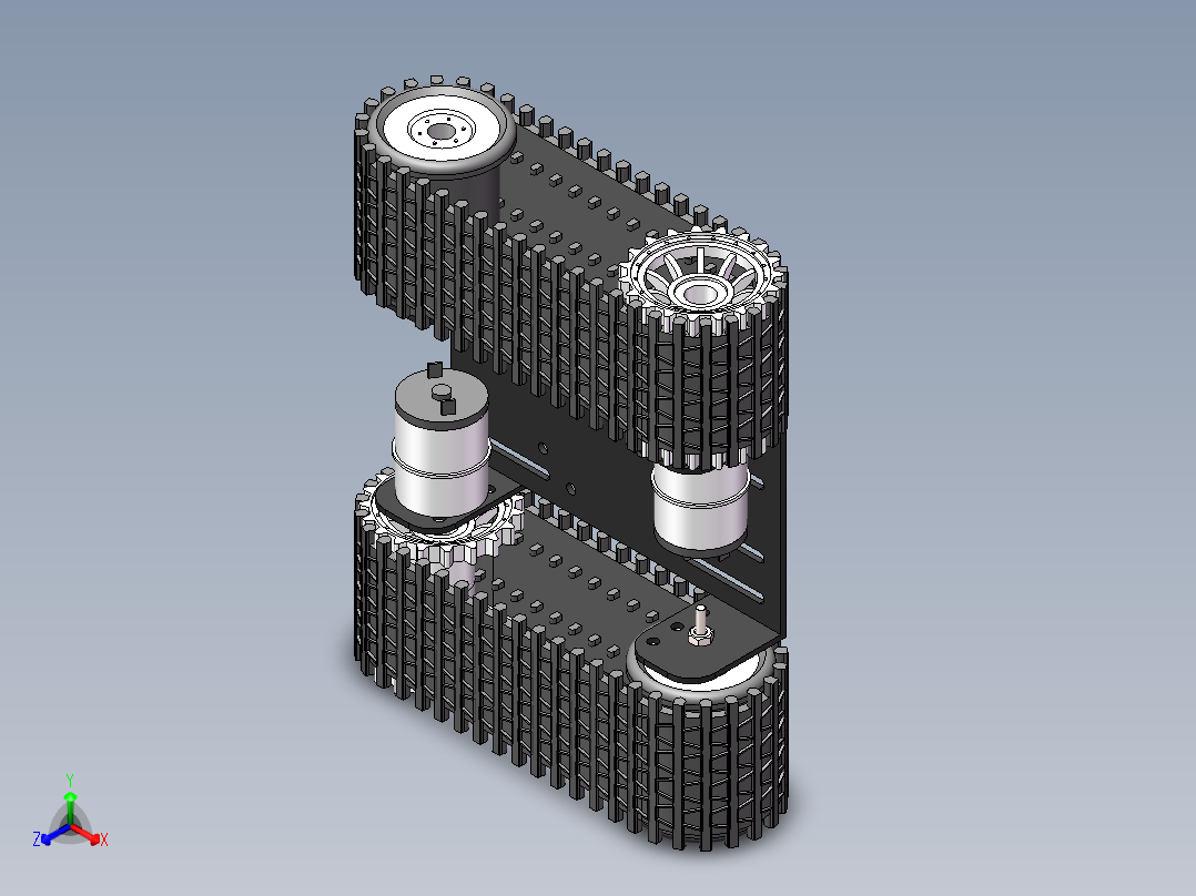 履带小车模型591899=40正等轴测图