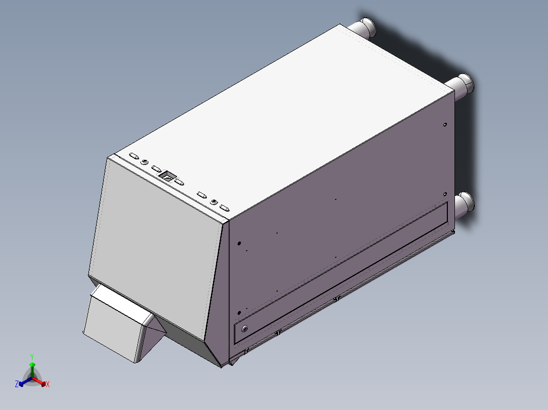小型家用智能快件箱（正面投递型）正等轴测图