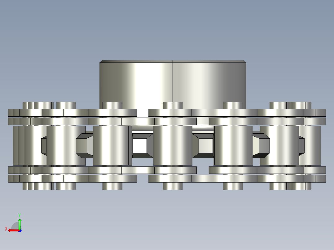 链加小齿轮+16B=链条链轮后视图