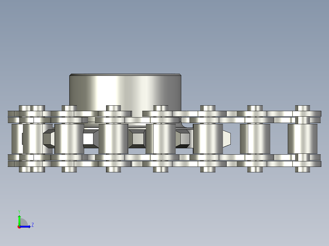 链加小齿轮+16B=链条链轮左视图