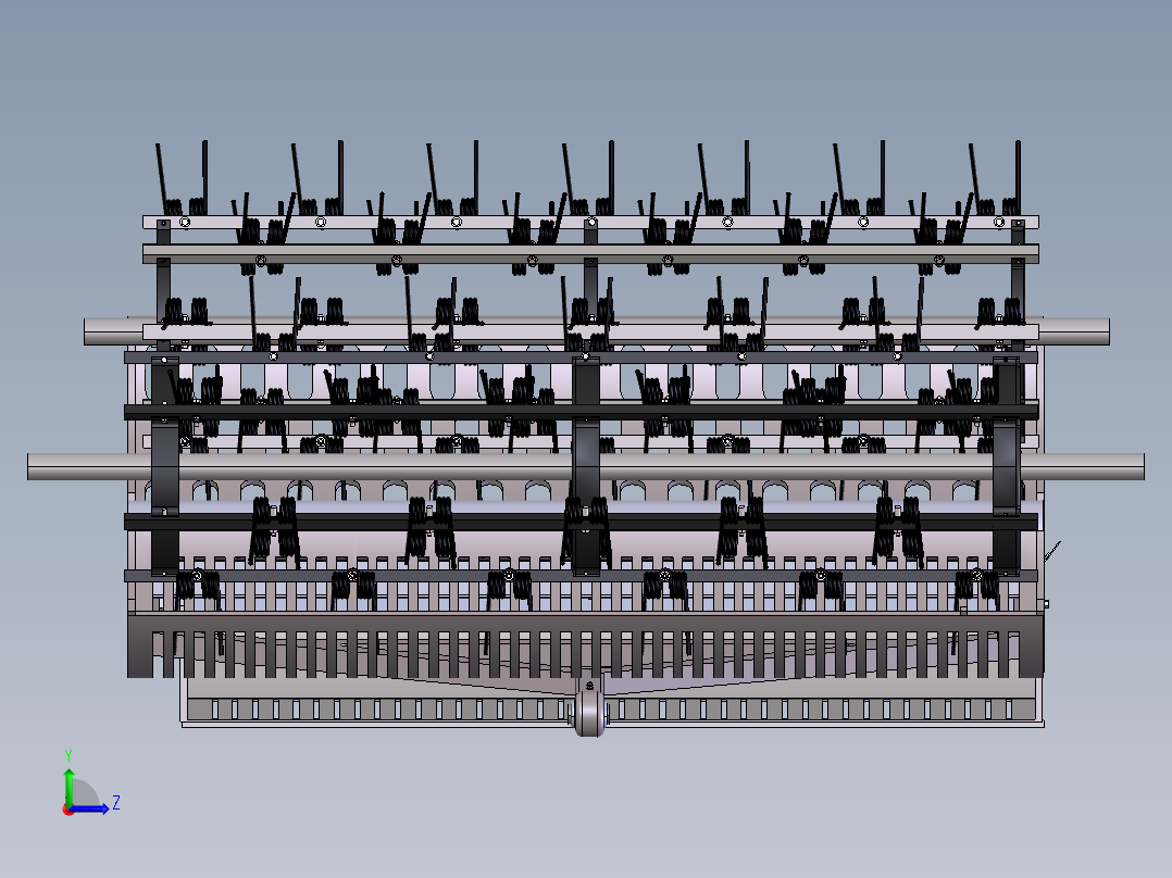 花生收获机内部结构左视图