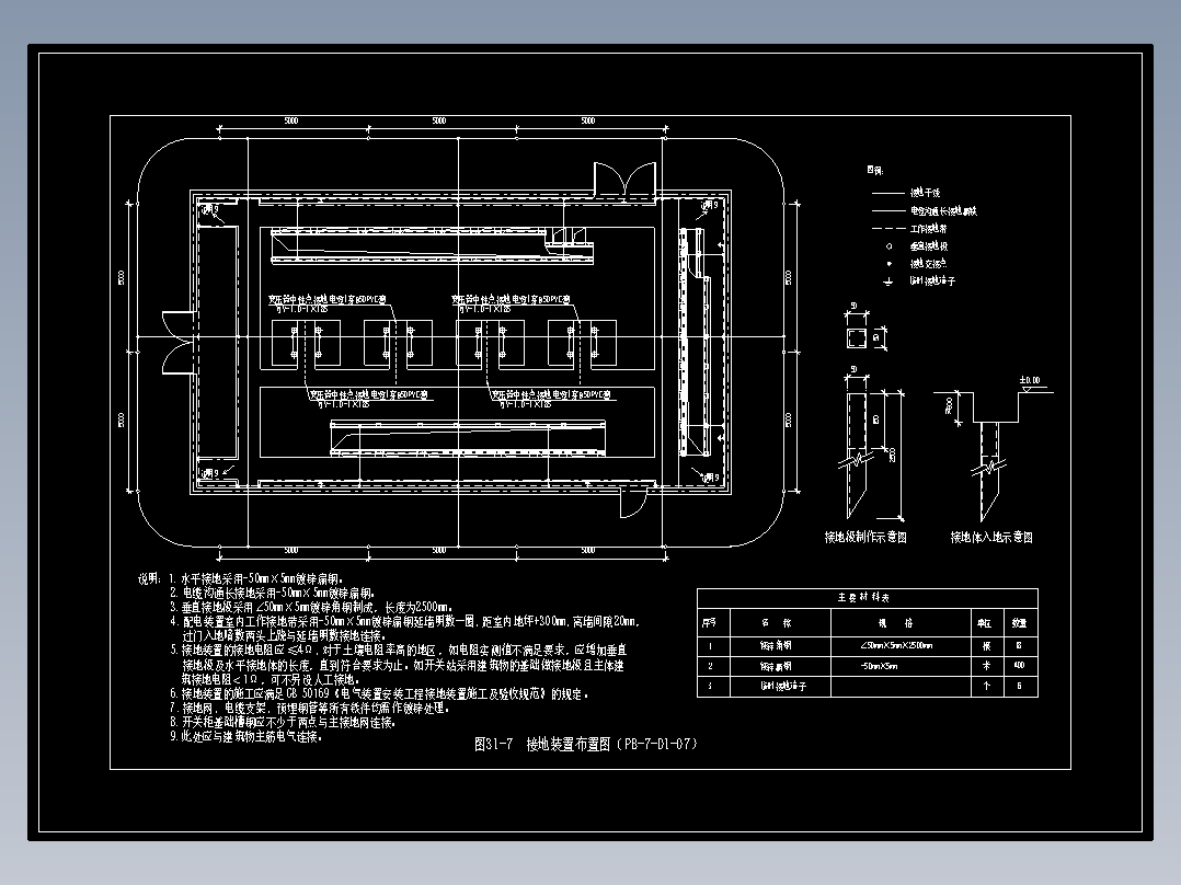 图31-7  接地装置布置图（PB-7-D1-07）