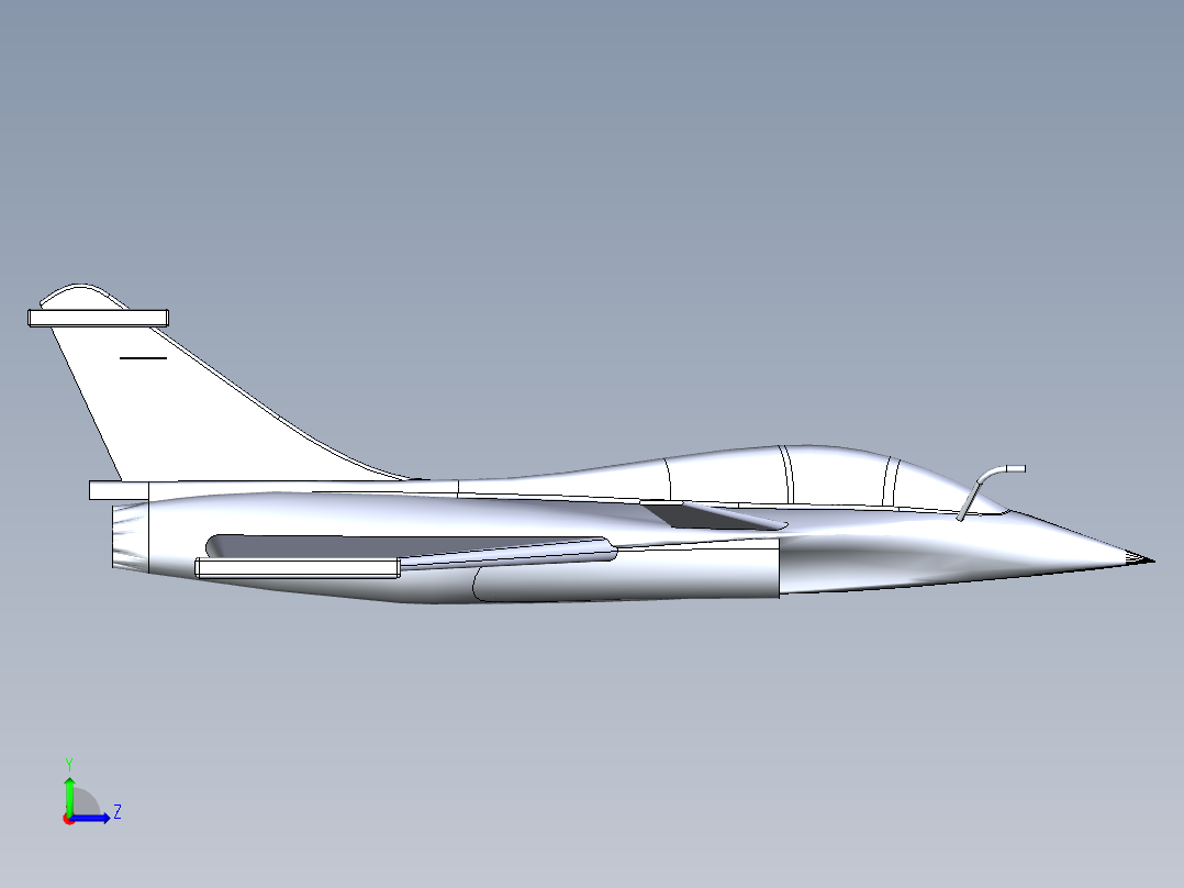 B2004004-阵风战斗机左视图