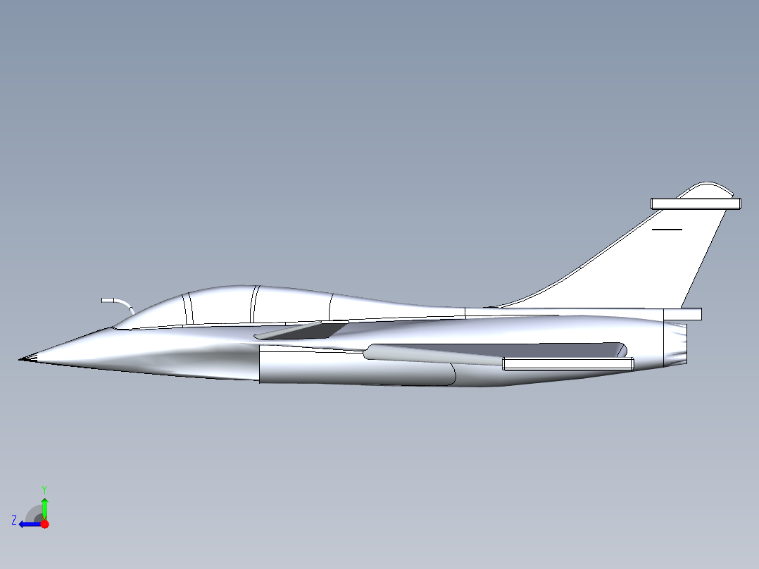 B2004004-阵风战斗机右视图