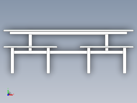 8位不锈钢餐桌前视缩略图