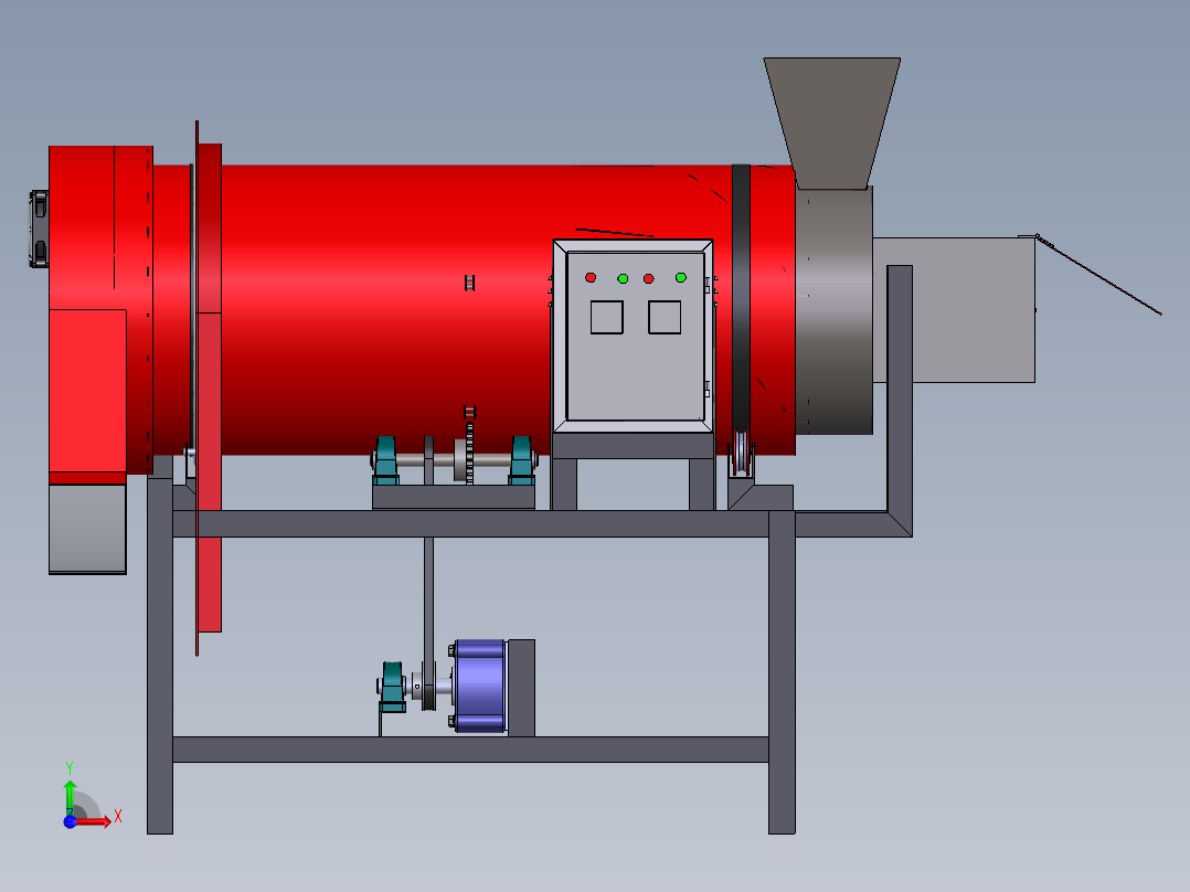 旋转干燥机前视图