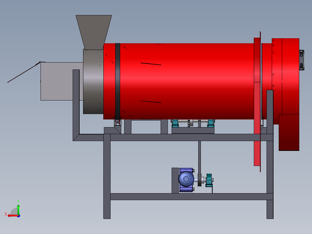 旋转干燥机后视图