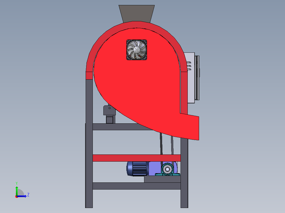 旋转干燥机左视图