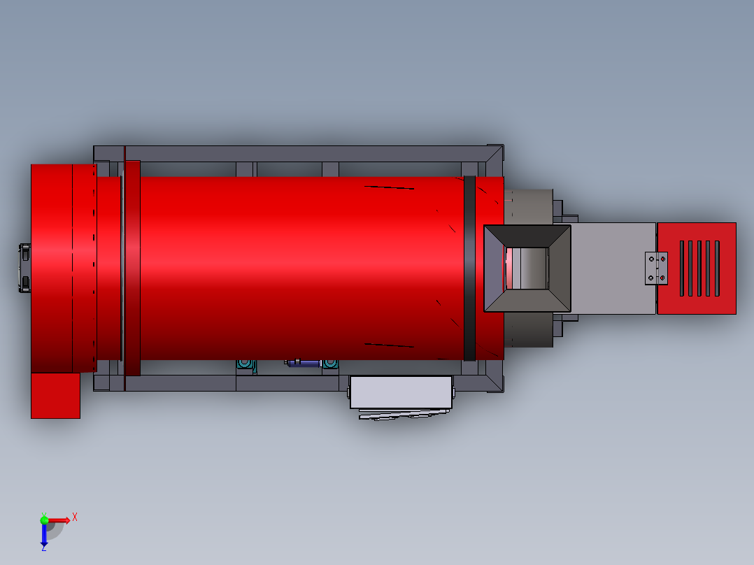 旋转干燥机俯视图