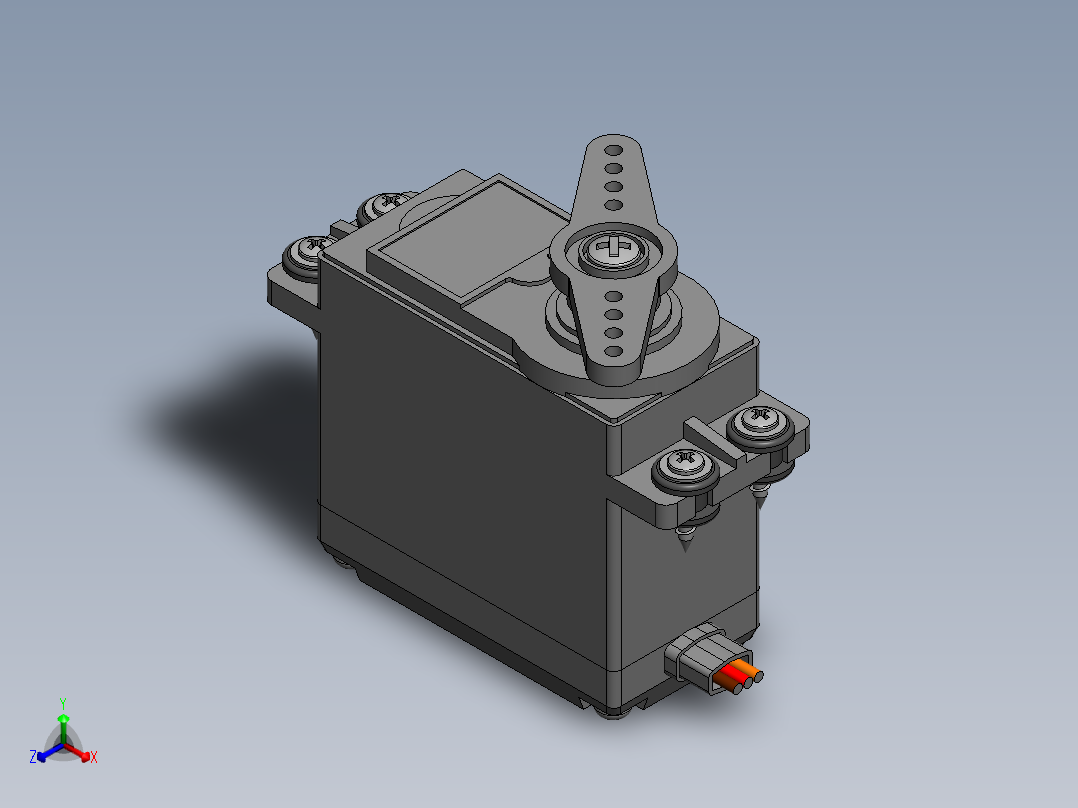 舵机(18)正等轴测图