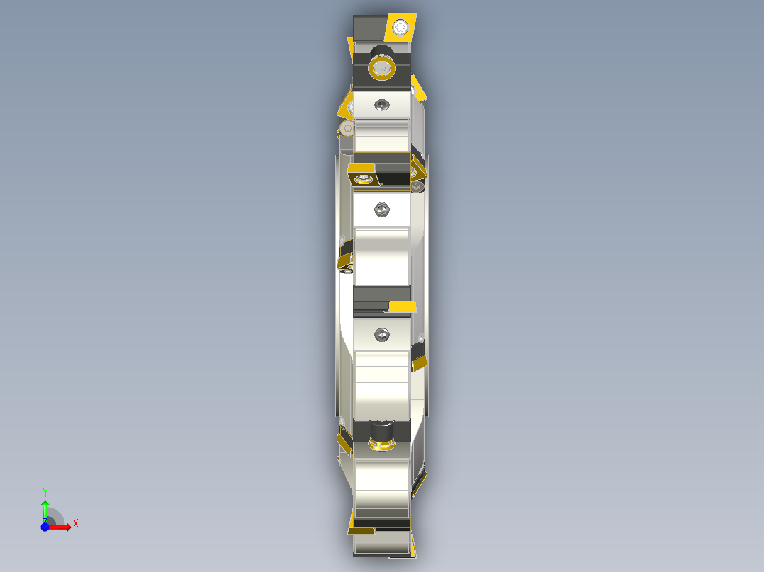 圆盘式铣刀模型前视图