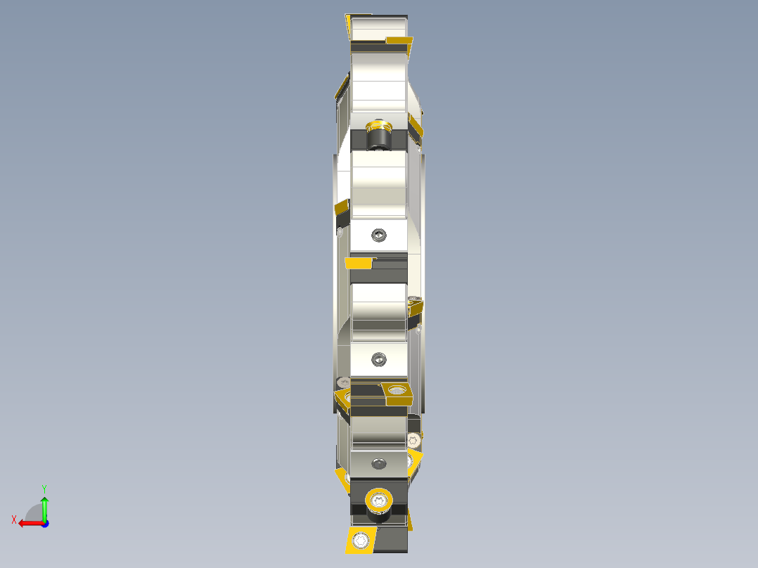 圆盘式铣刀模型后视图