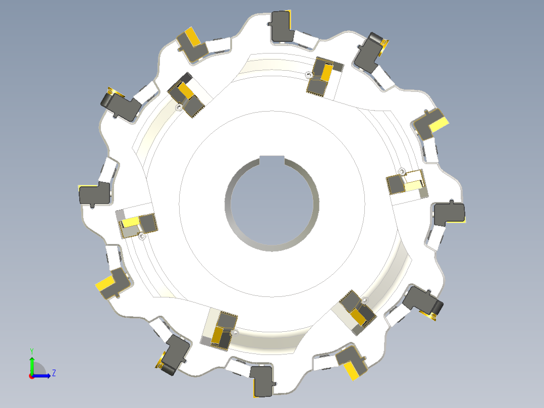 圆盘式铣刀模型左视图