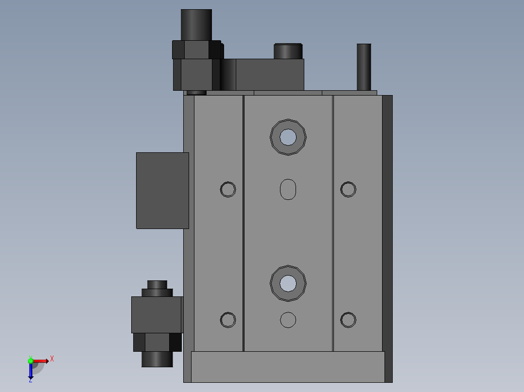 气缸MXS8-10A-A93俯视图