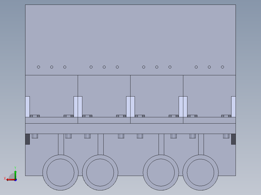 烧结台车后视图