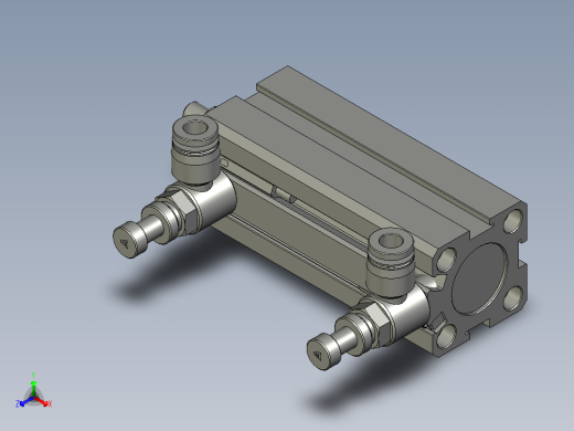 气缸SDA20x55SB(0)+(CS1-G-2)正等轴测缩略图