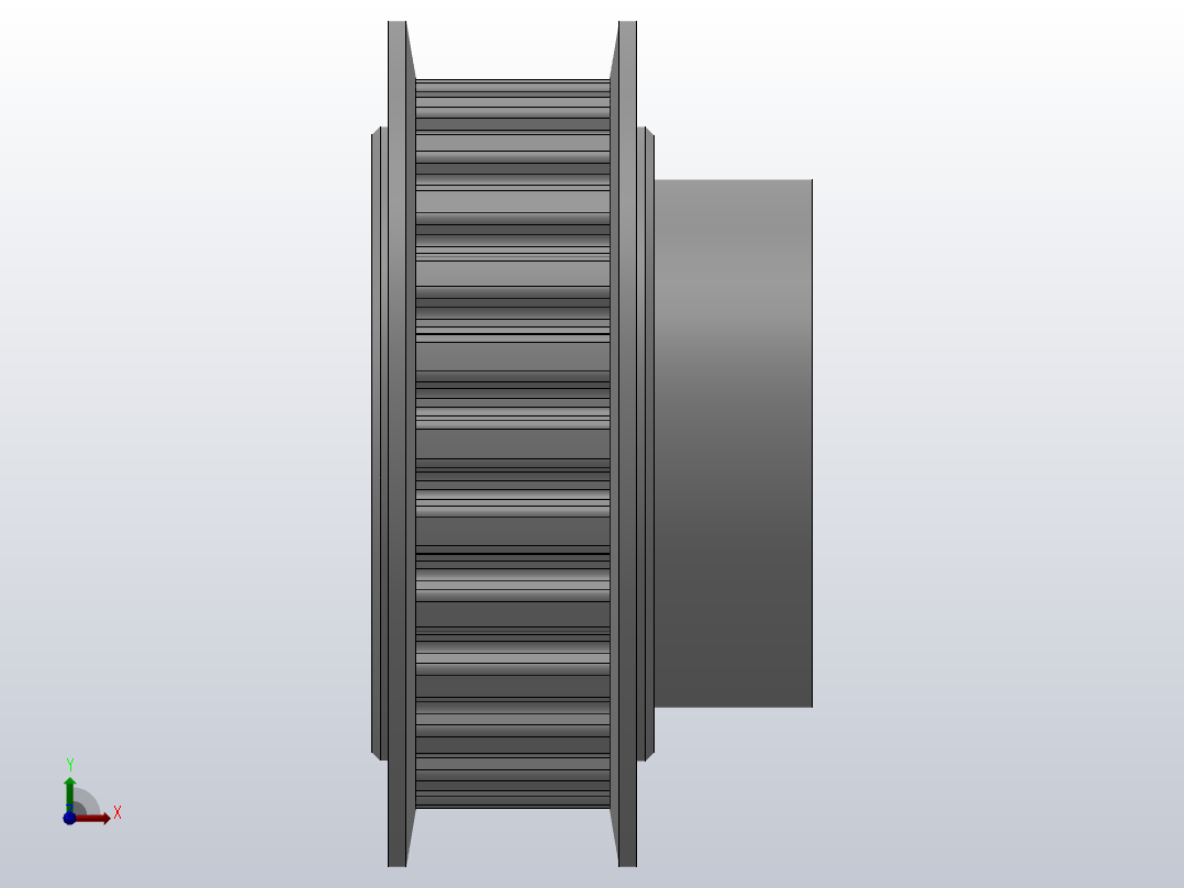 小凸缘型梯形齿同步带轮XL型_SXLDC-26-037-dc8-A前视图