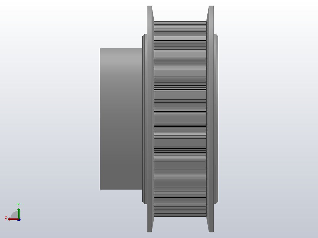小凸缘型梯形齿同步带轮XL型_SXLDC-26-037-dc8-A后视图
