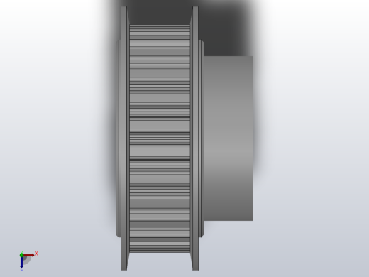 小凸缘型梯形齿同步带轮XL型_SXLDC-26-037-dc8-A俯视缩略图
