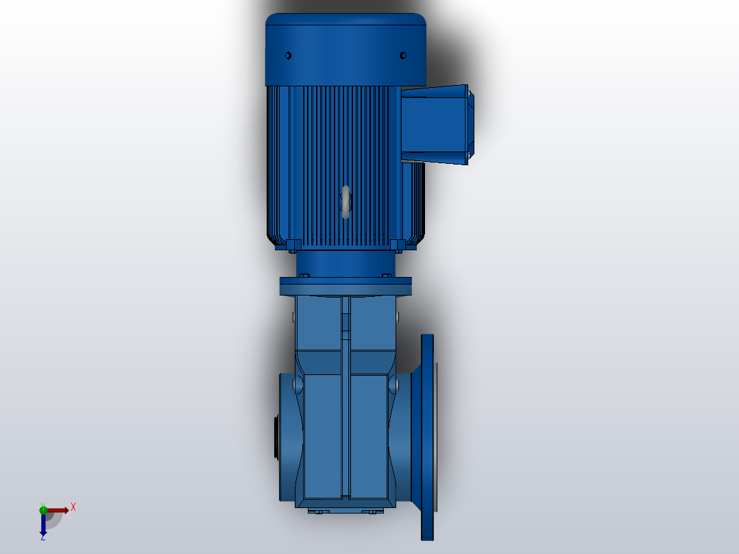 KAF57轴输入的螺旋锥齿轮减速机KAF57-Y1.5-4P-27.34-M1-0°-A俯视图
