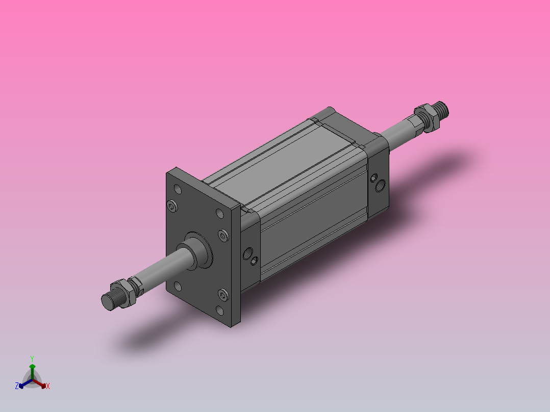 SED双轴复动型气缸SED 125×175-S主视图