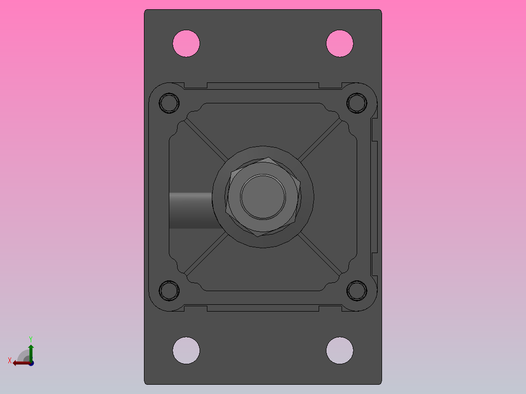 SED双轴复动型气缸SED 125×175-S后视图